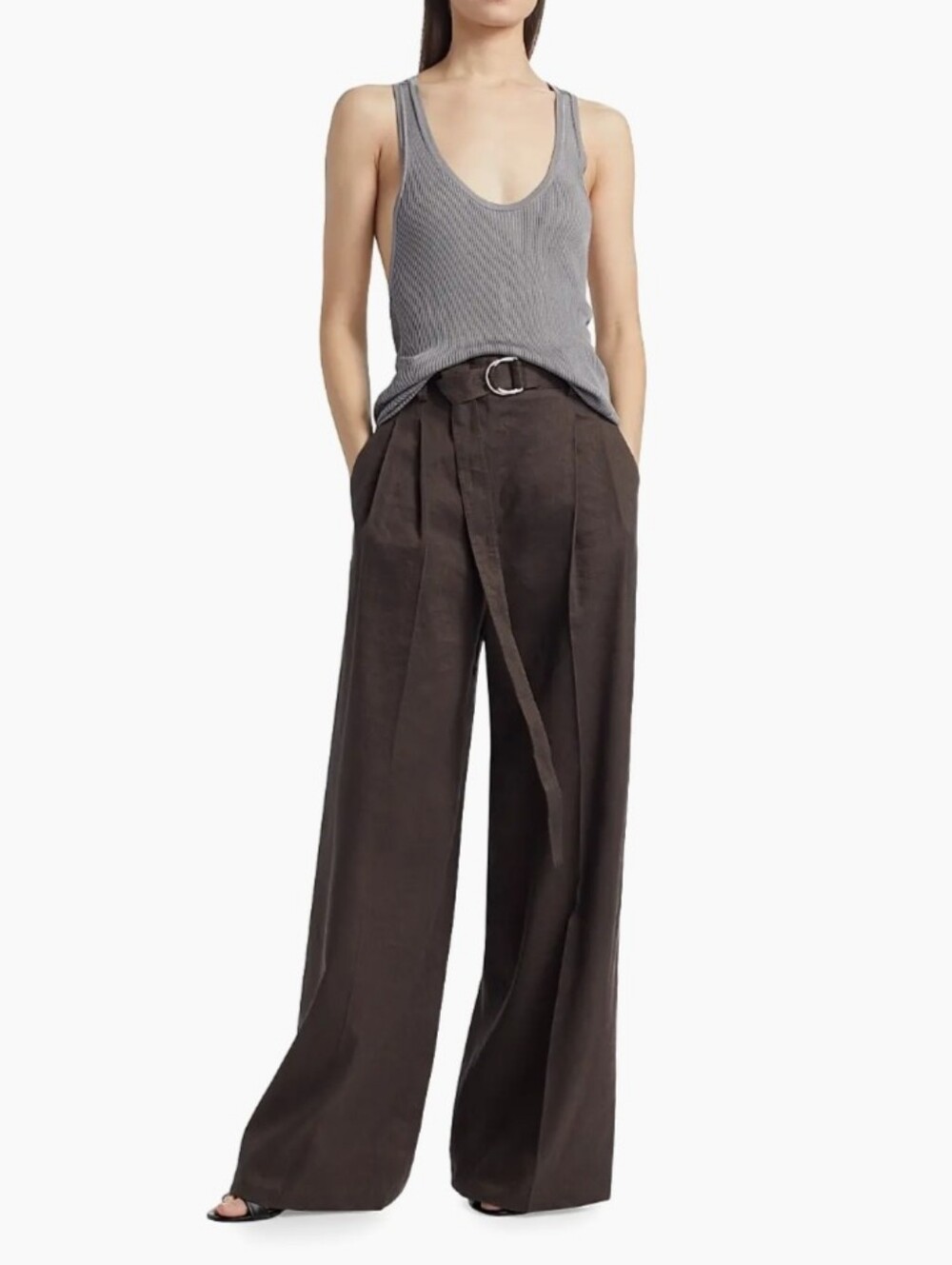 Helmut Lang ($432) Ribbed Twist Tank (Style #P04HW705) NWT Size XS